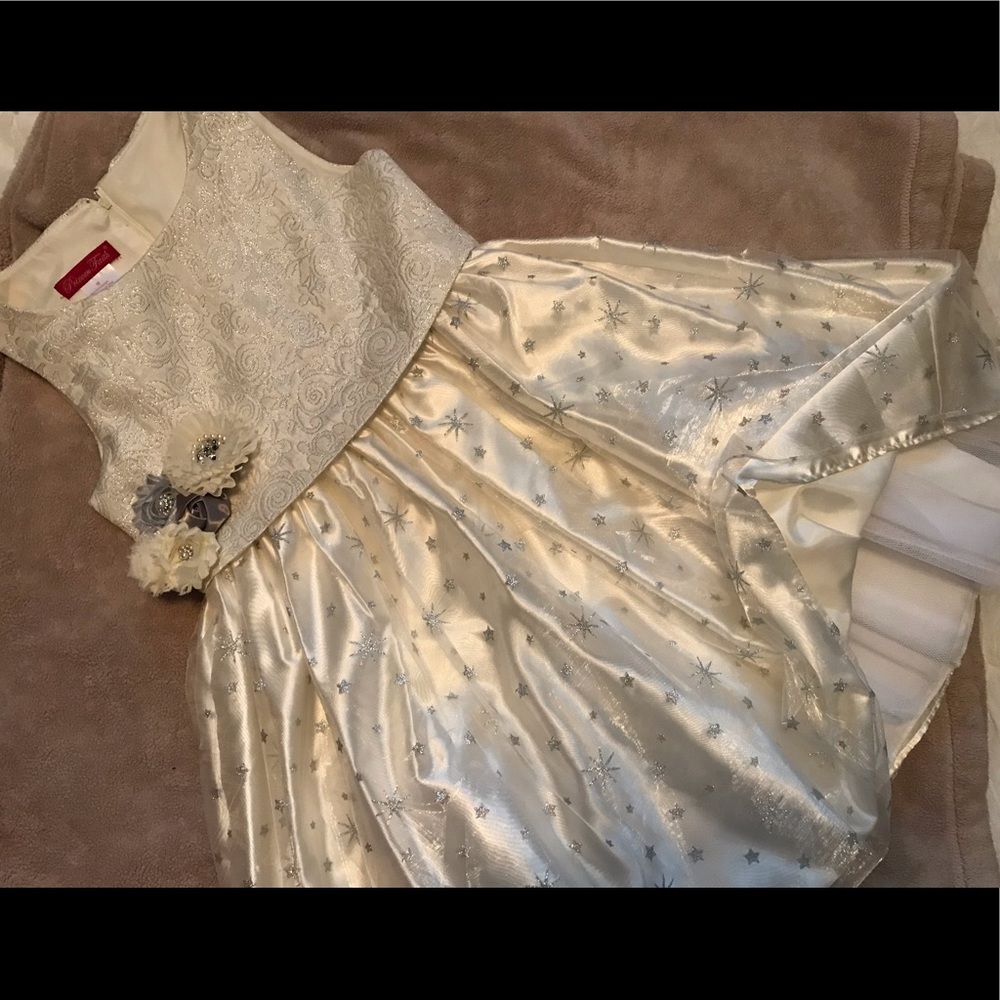 Girls special occasion dress with hair piece
